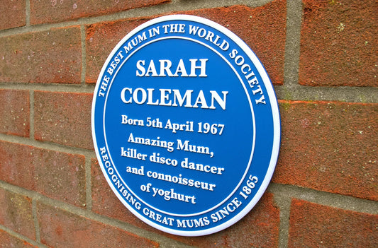 Replica Blue Plaque – 3D printed, totally bespoke to your order – Mother's Day, Father's Day, leaving gift, retirement gift, heritage