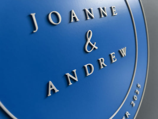 Wedding Blue Heritage Plaque