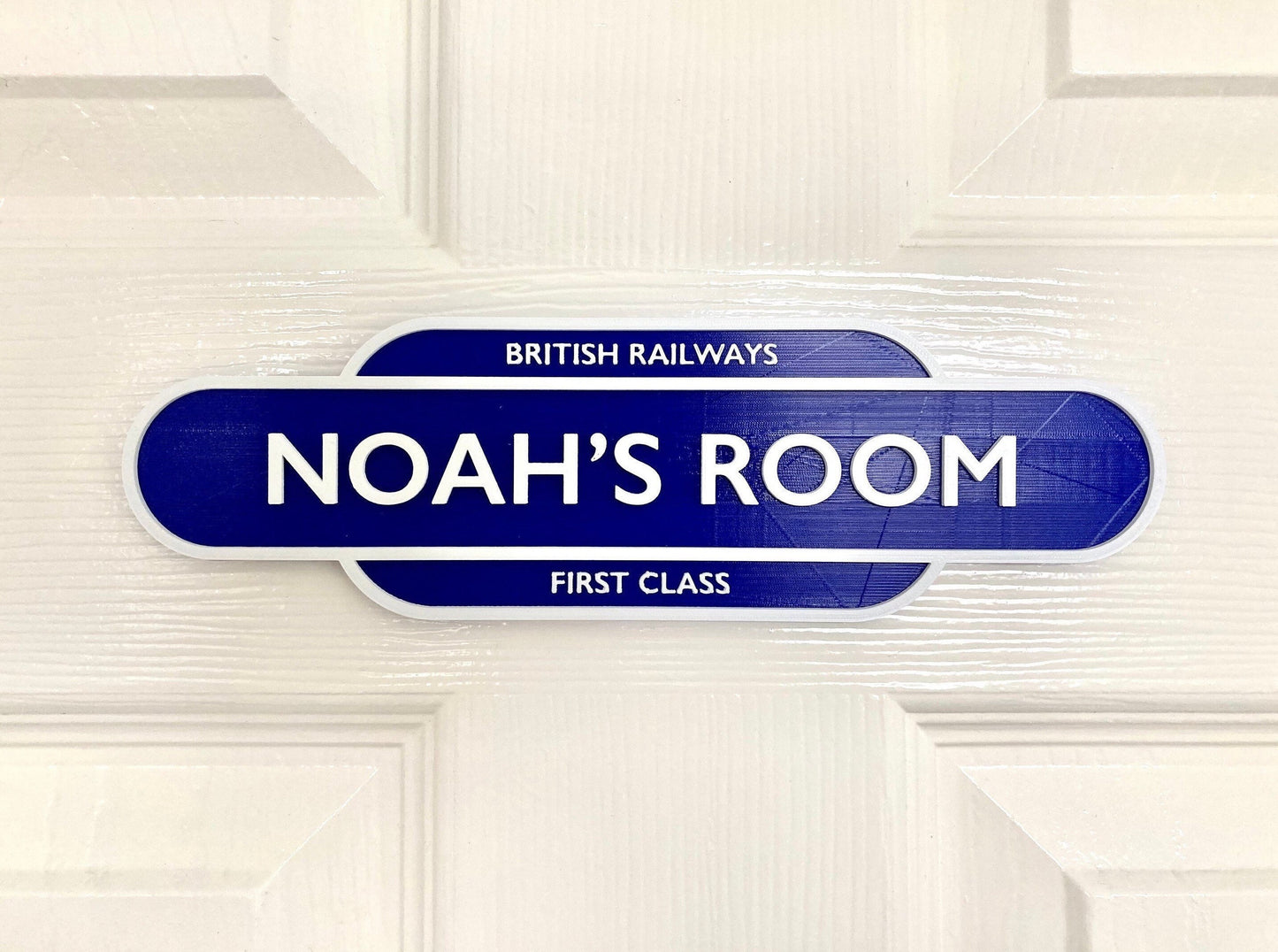 Personalised Railway Train Plaque Steam Train Totem Sign 3D printed vintage style 2 sizes!