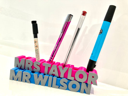 Personalised Pen Pot | Gift for teacher | Stationery | Desk Decor | Office | 3D printed | Fun | Bright | Bold | Uni gift | Luxury