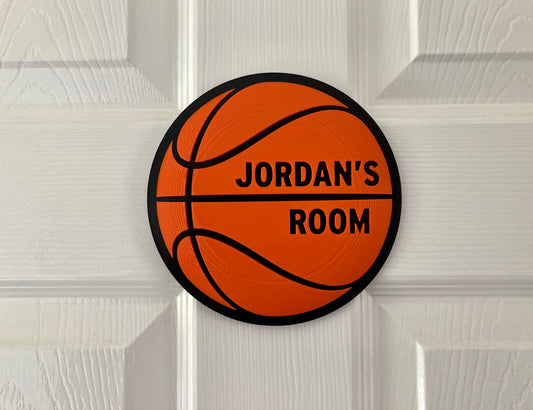 Personalised Basketball Door Plaque | 3D Printed | basketball, gift idea Add your name, make it yours