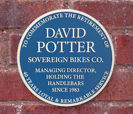 Replica Blue Plaque – Add a name, add your text, totally bespoke 3D printed – an ideal retirement gift, choose from two sizes!