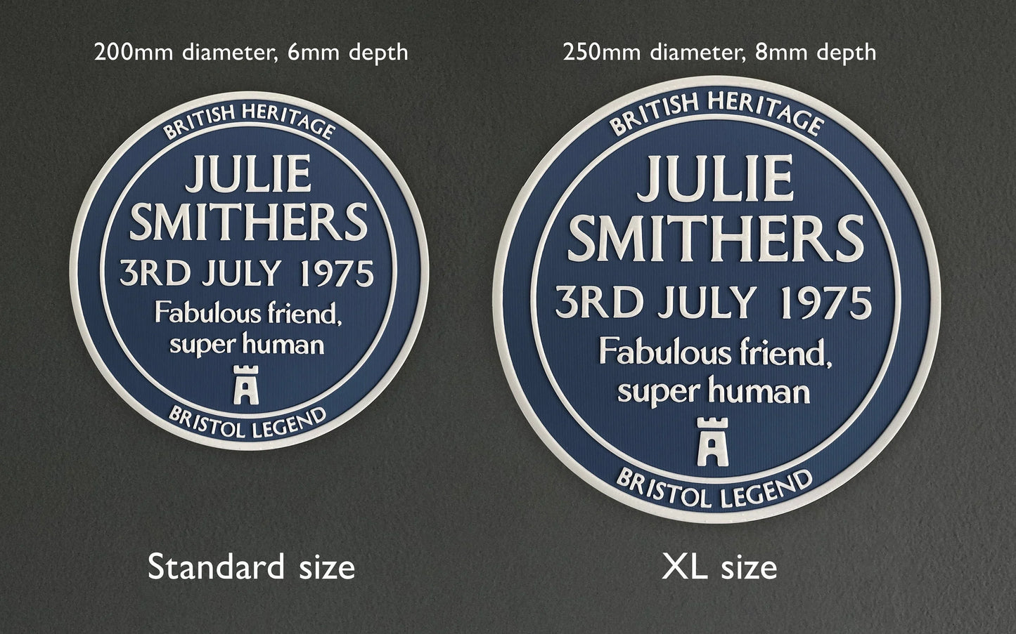 British Heritage Blue Plaque | Designed for all occasions, personalised, for Father's Day, Mother's Day, Retirement. Ideal gift idea