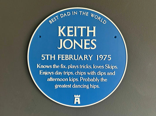 Large Blue plaque – heritage plaque