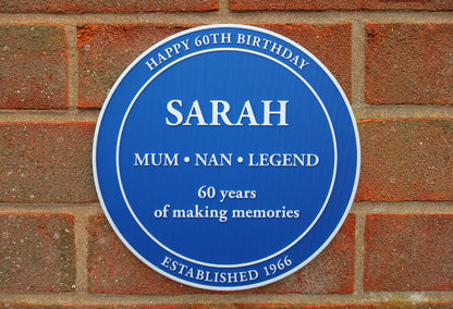 Birthday Heritage Plaque