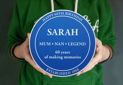 Birthday Heritage Plaque