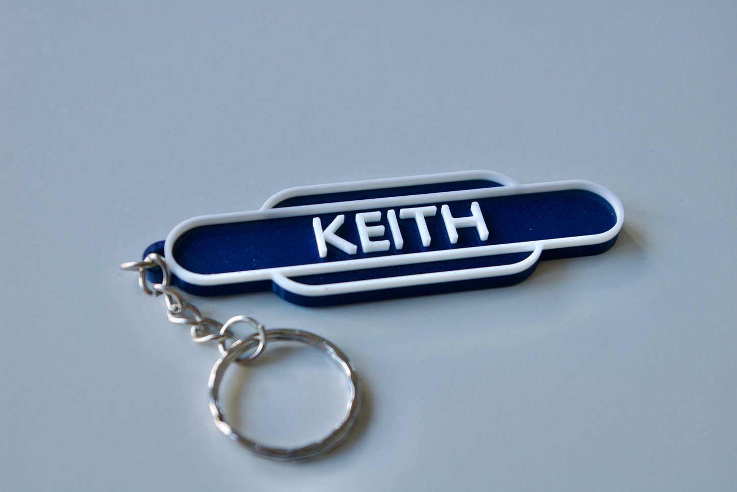 Personalised British Rail Totem Keychain: Train enthusiast gift