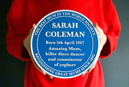Replica Blue Plaque – 3D printed, totally bespoke to your order – Mother's Day, Father's Day, leaving gift, retirement gift, heritage