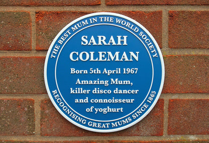 Replica Blue Plaque – 3D printed, totally bespoke to your order – Mother's Day, Father's Day, leaving gift, retirement gift, heritage, high quality raised text 3D printed plaque