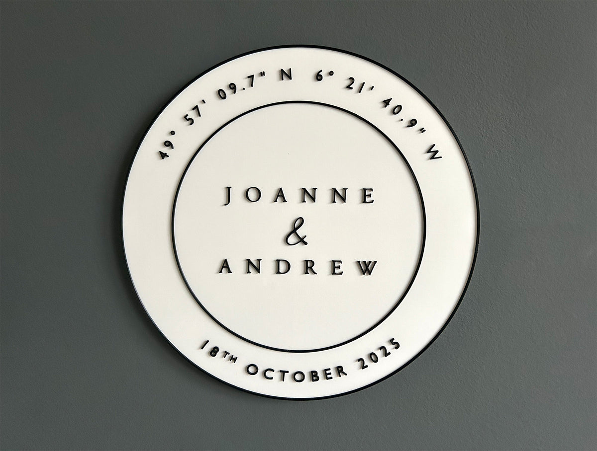 Wedding Blue Heritage Plaque