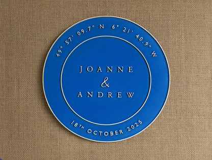 Wedding Blue Heritage Plaque