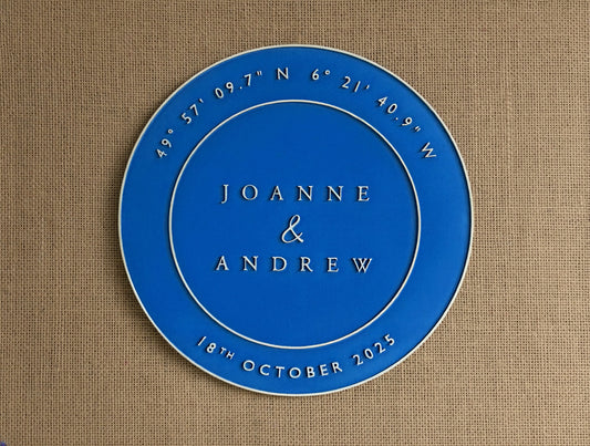 Wedding Blue Heritage Plaque