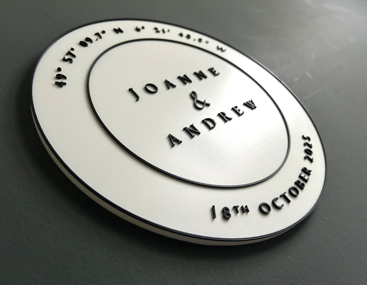 Wedding Blue Heritage Plaque