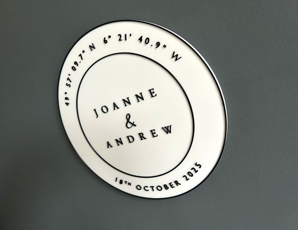 Wedding Blue Heritage Plaque