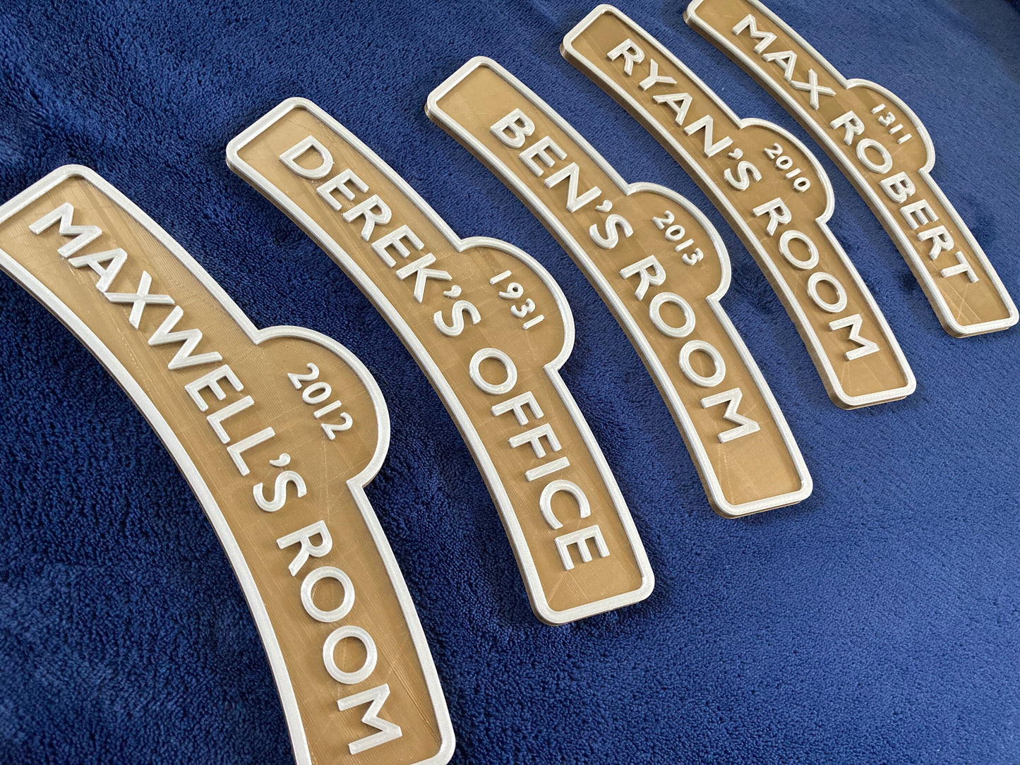 Personalised Train Nameplate Door Plaque sign | 3D Printed | Choose your name and number!