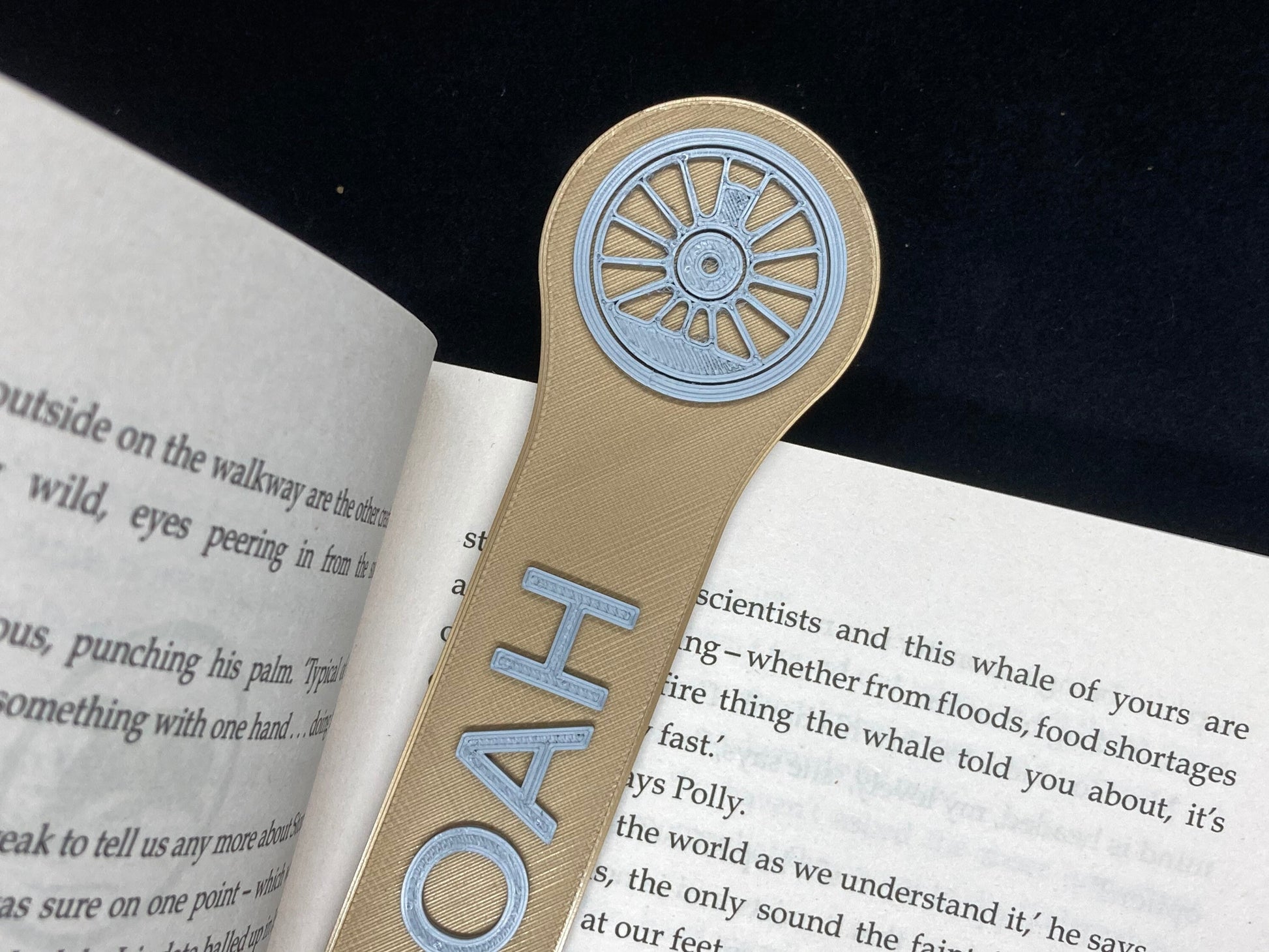 Personalised Train Bookmark - Vintage style, 3D printed - gift for train fans