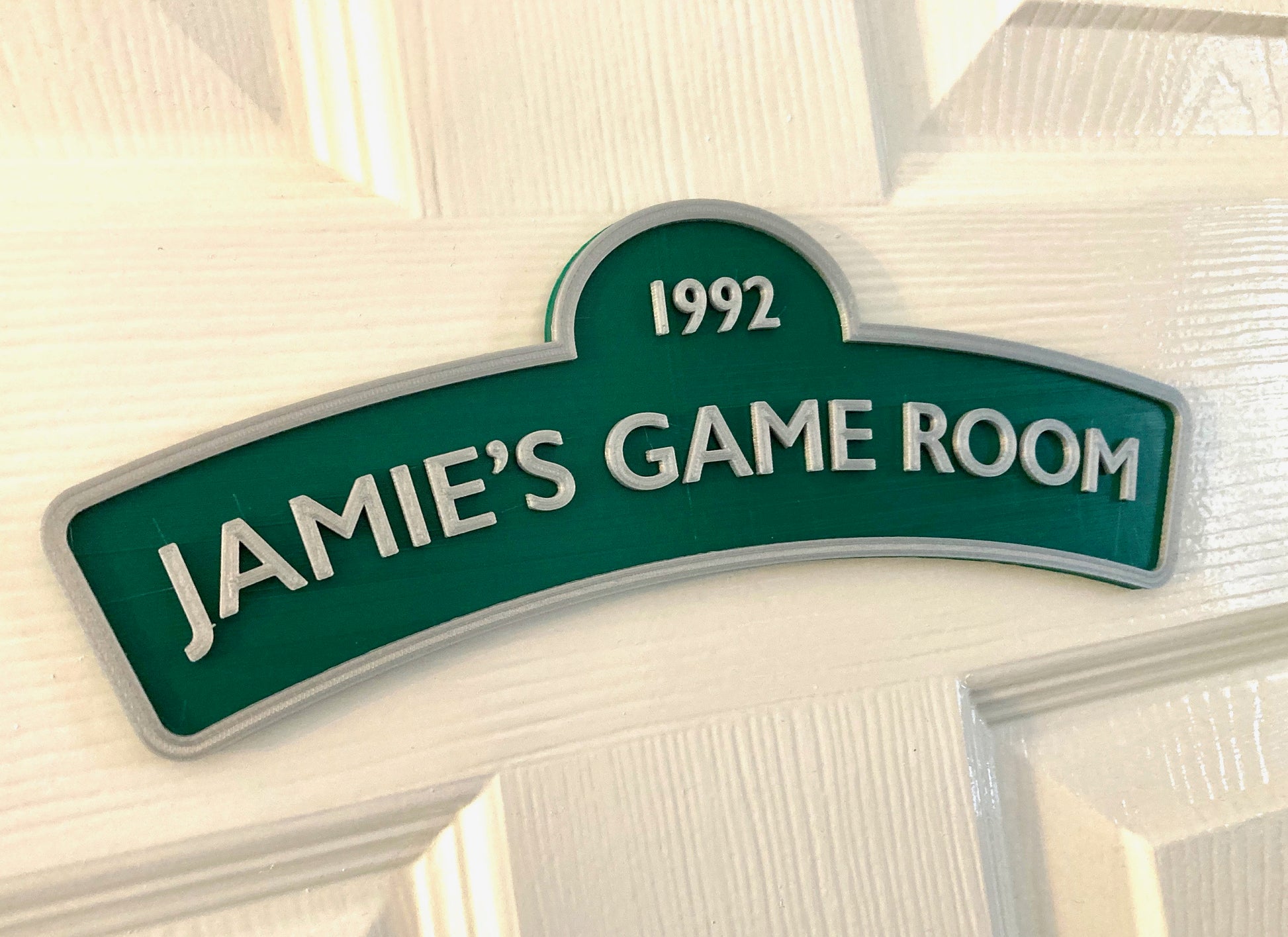 Personalised Train Nameplate Door Plaque sign | 3D Printed | Choose your name and number!
