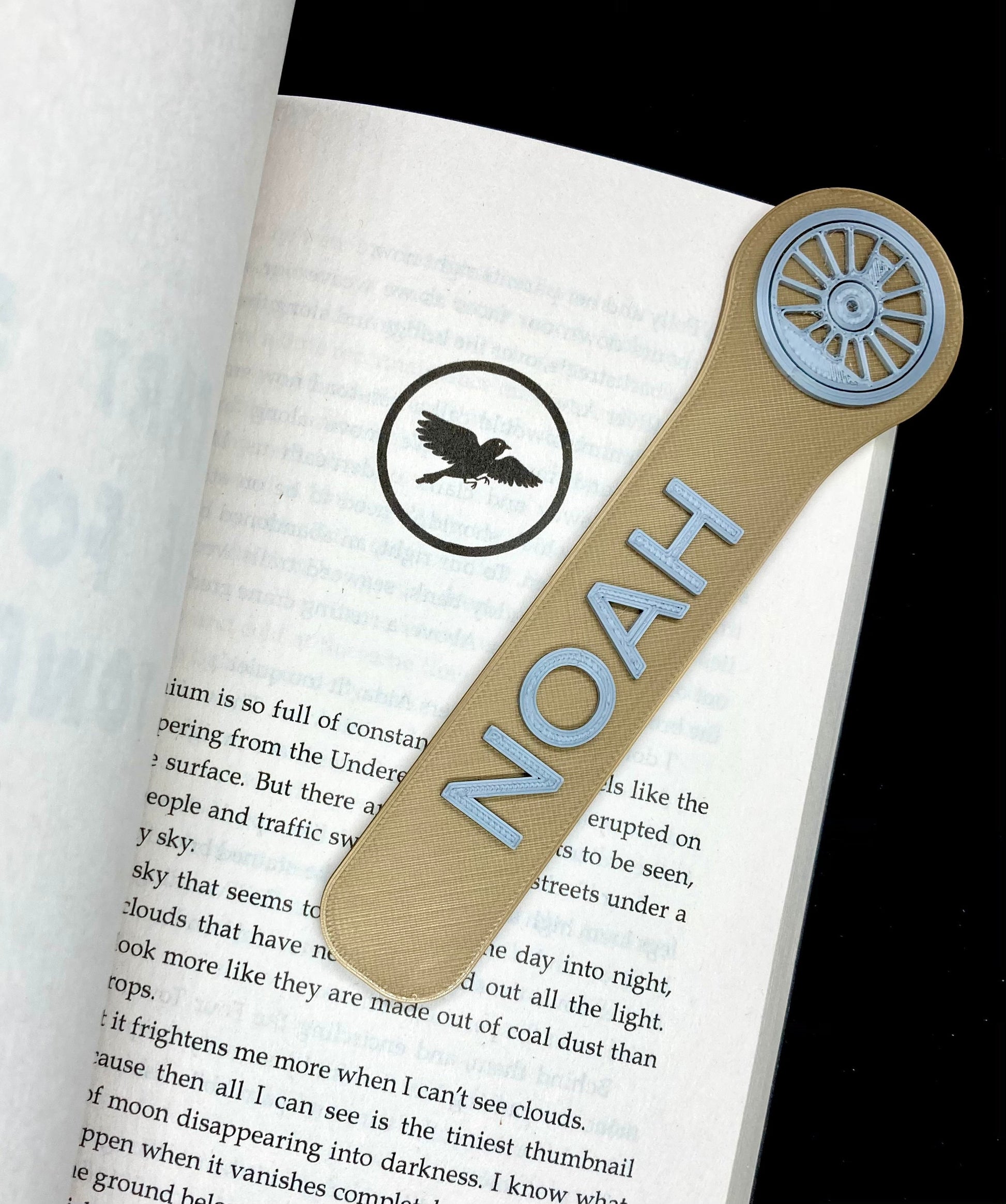 Personalised Train Bookmark - Vintage style, 3D printed - gift for train fans