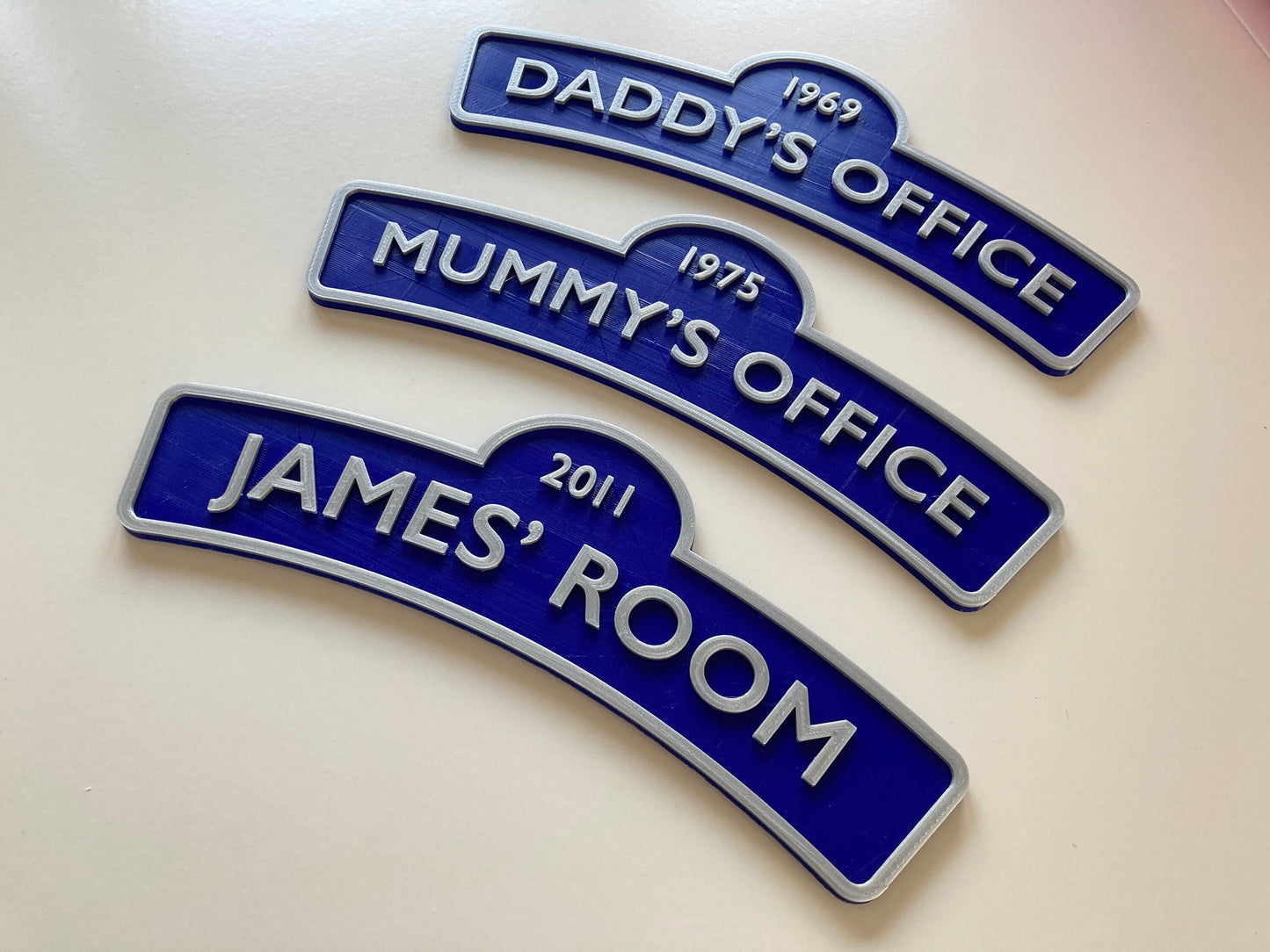 Personalised Train Nameplate Door Plaque sign | 3D Printed | Choose your name and number!