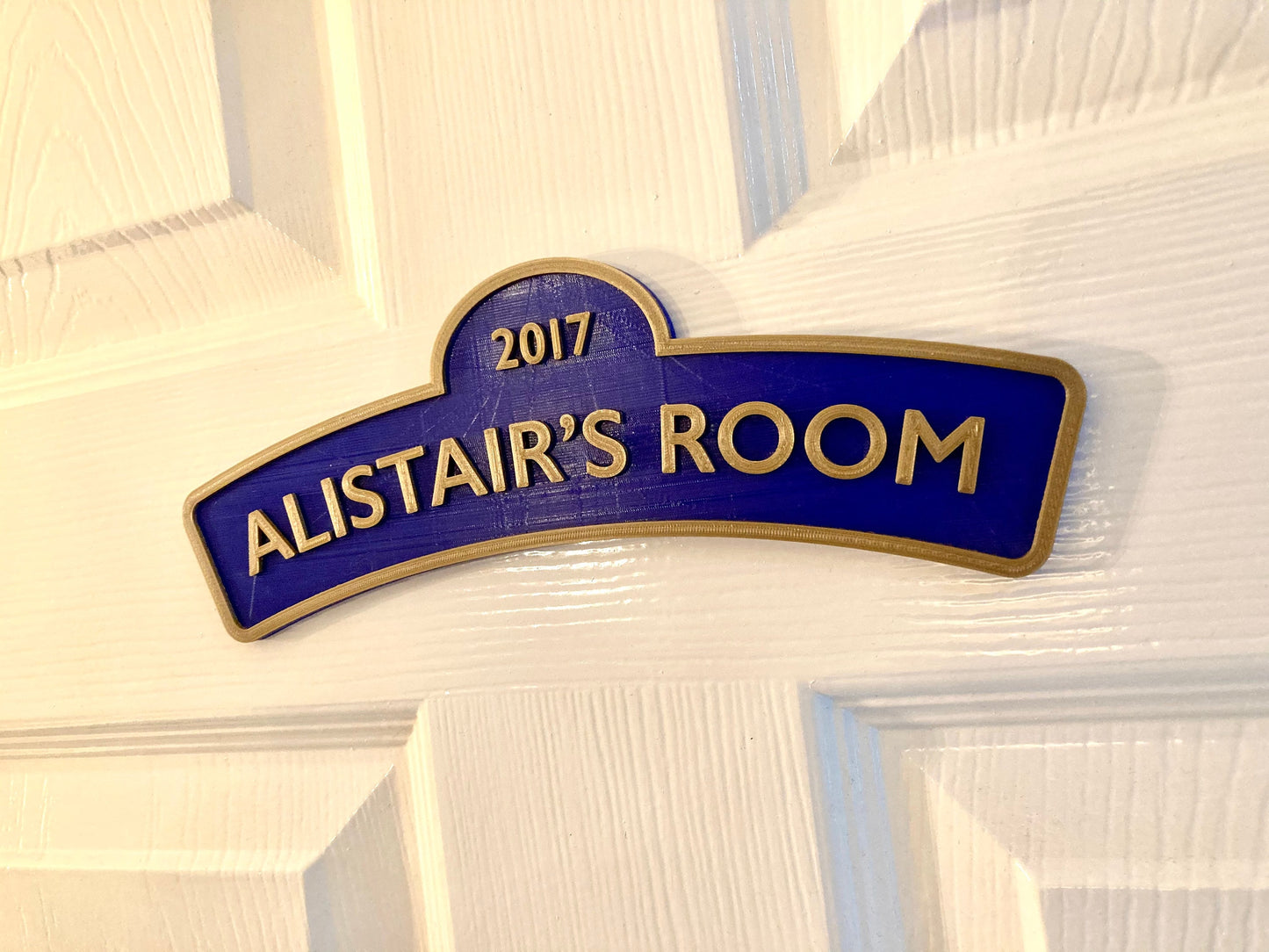 Personalised Train Nameplate Door Plaque sign | 3D Printed | Choose your name and number!