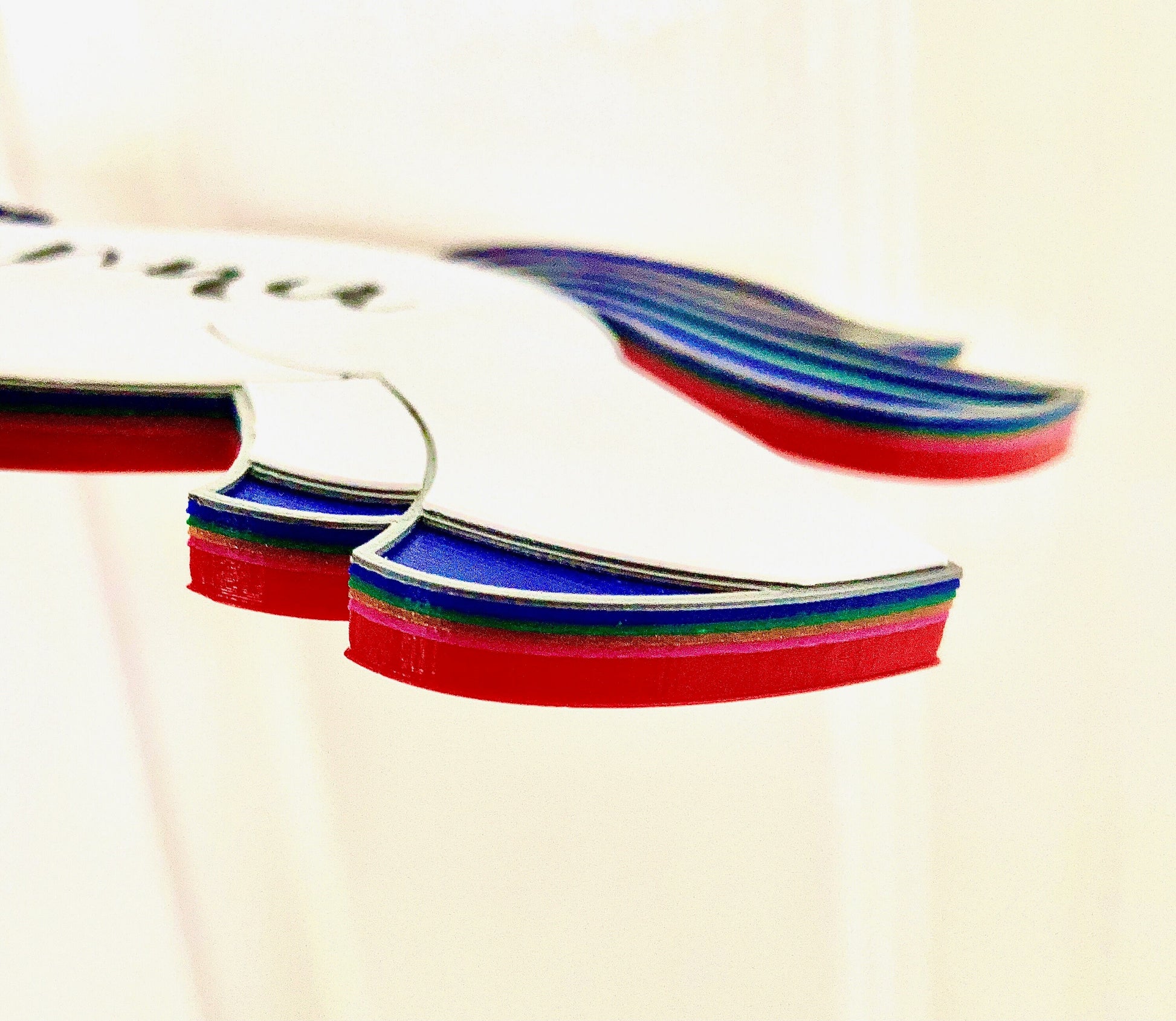 Personalised Rainbow Unicorn 3d printed door plaque - bright and bold door hanger