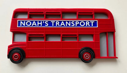 Personalised London Bus Door Plaque – 3D printed Red iconic London Bus design, fully customisable, add a name or message!