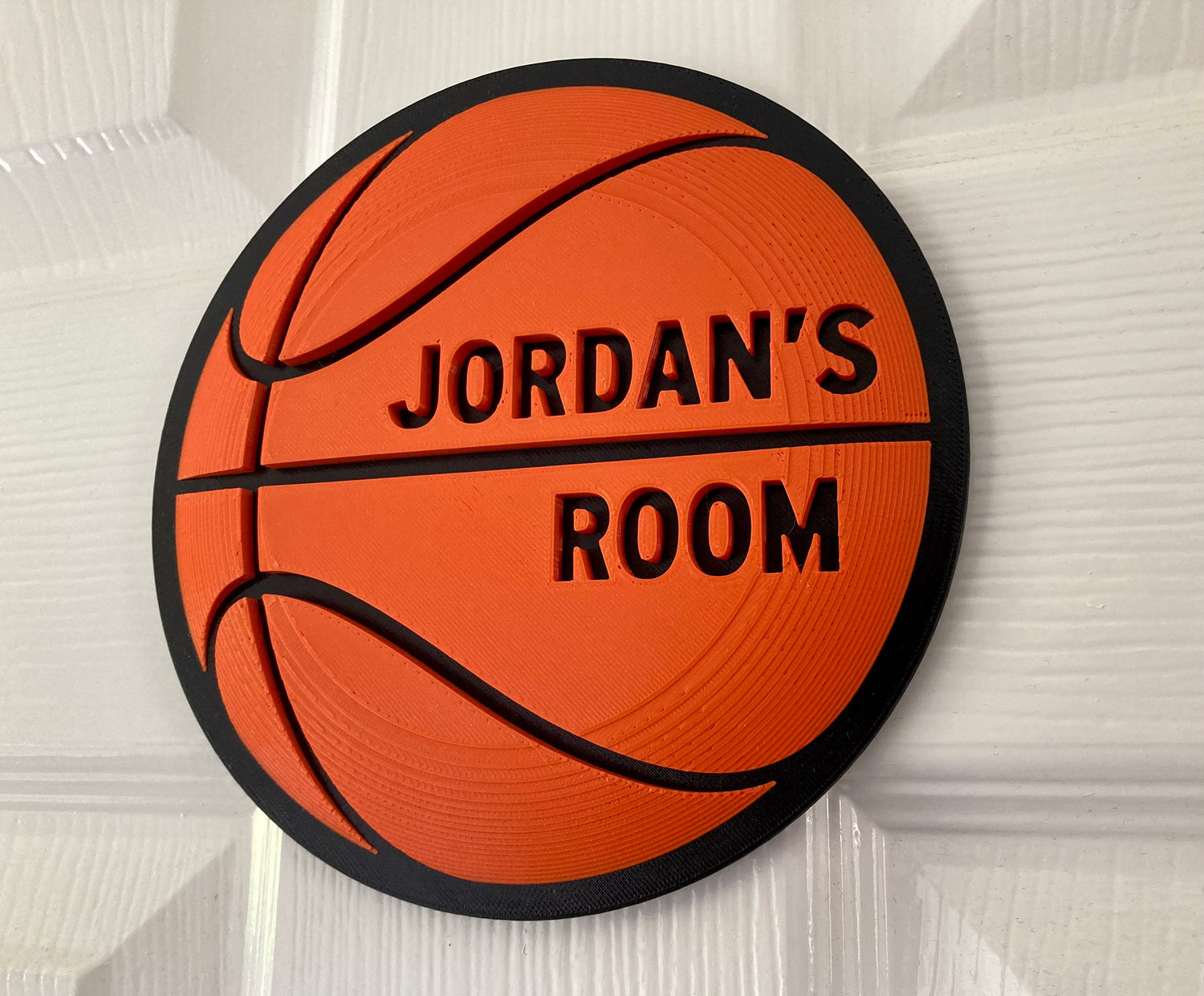 Personalised Basketball Door Plaque | 3D Printed | basketball, gift idea Add your name, make it yours