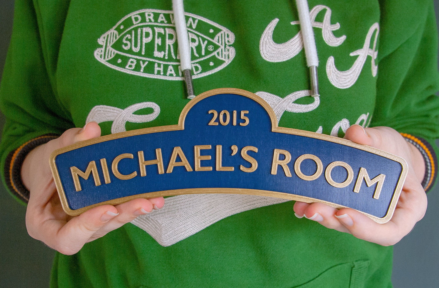 Personalised Train Nameplate Door Plaque sign | 3D Printed | Choose your name and number!