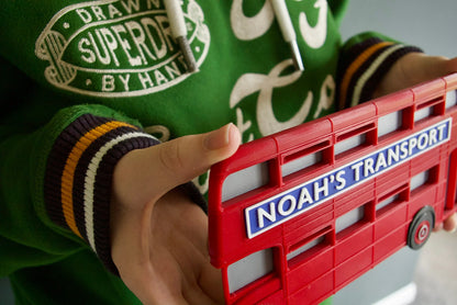 Personalised London Bus Door Plaque – 3D printed Red iconic London Bus design, fully customisable, add a name or message!