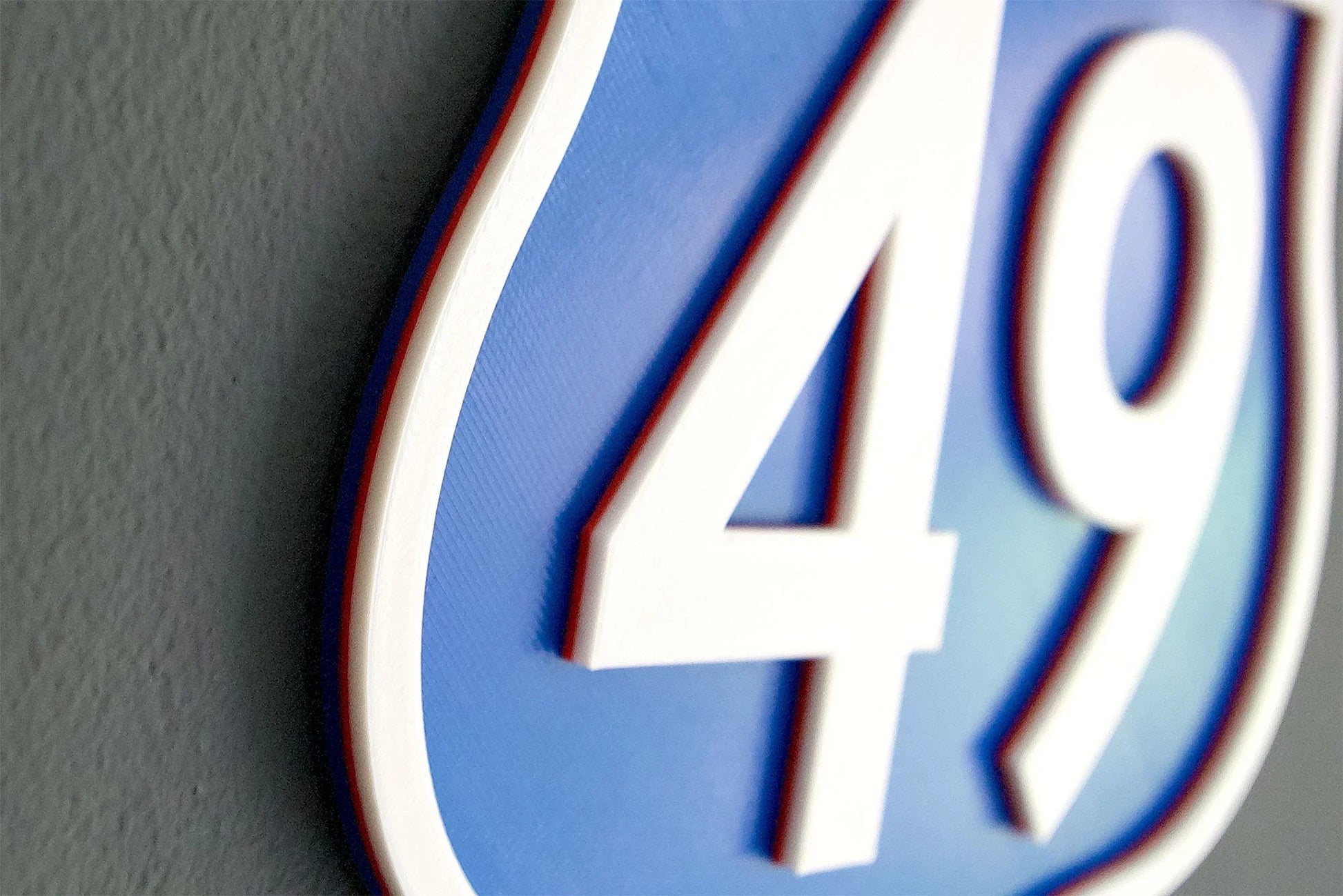 Personalised Route 66 style sign – 3D printed retro interstate sale sign – classic mid-century American cool, add a name and number