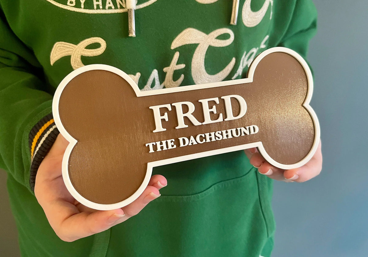 Personalised Pet Nameplate Door Plaque sign | 3D Printed | Choose your name, add a breed!