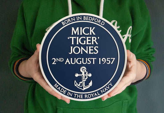 Navy personalised Blue Plaque – 3D printed – ideal gift
