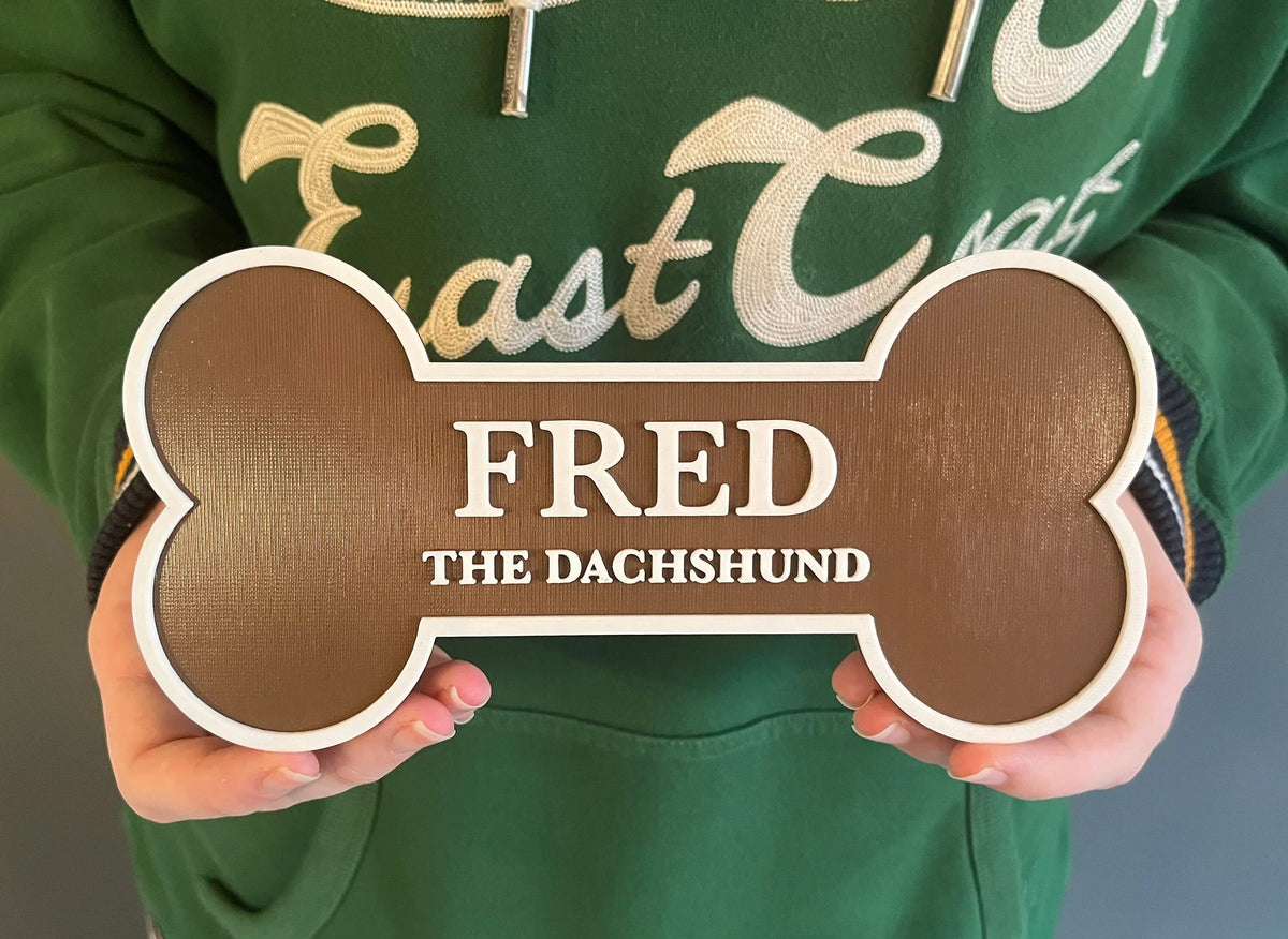 Personalised Pet Nameplate Door Plaque sign | 3D Printed | Choose your name, add a breed!