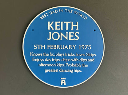 Large Blue plaque – heritage plaque